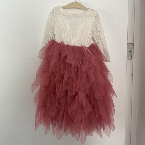 Perfect dress for wedding! Tulle ruffled dress with lace - Picture 2 of 5